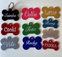 Kutyabiléta: csont alakú - zöld