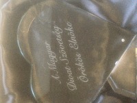 Kristály díj - szív