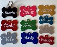 Kutyabiléta: szív alakú - piros