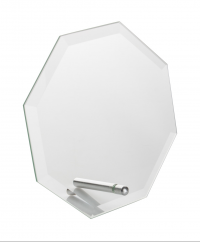 Nyolcszög üvegdíj 14 cm