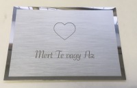 Plakett - ezüst - 10x15cm