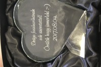 Kristály díj - szív