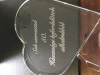 Kristály díj - szív