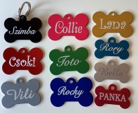 Kutyabiléta: csont alakú - fekete